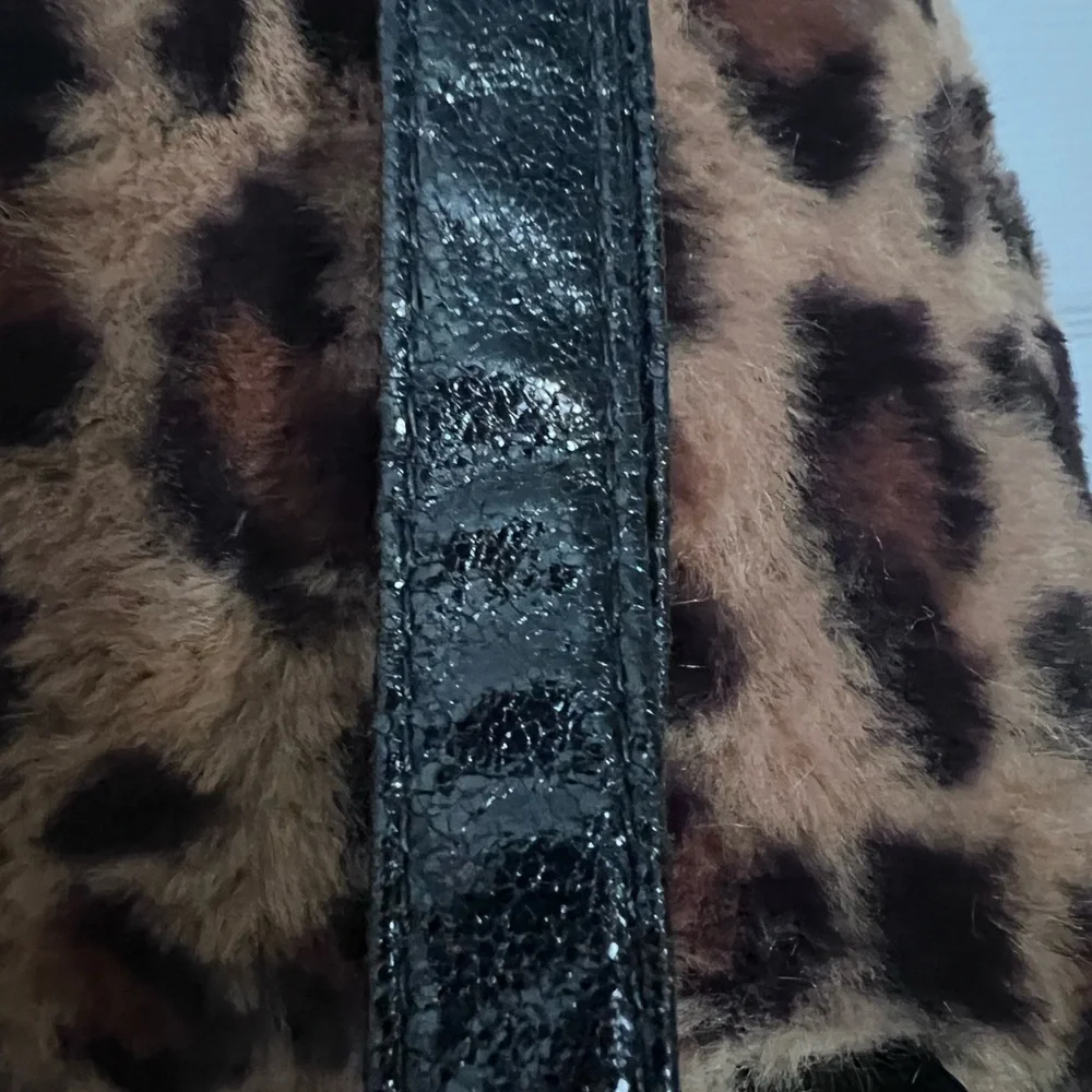 Skechers Leopard Print Faux Fur Mini Backpack - Brown/Black